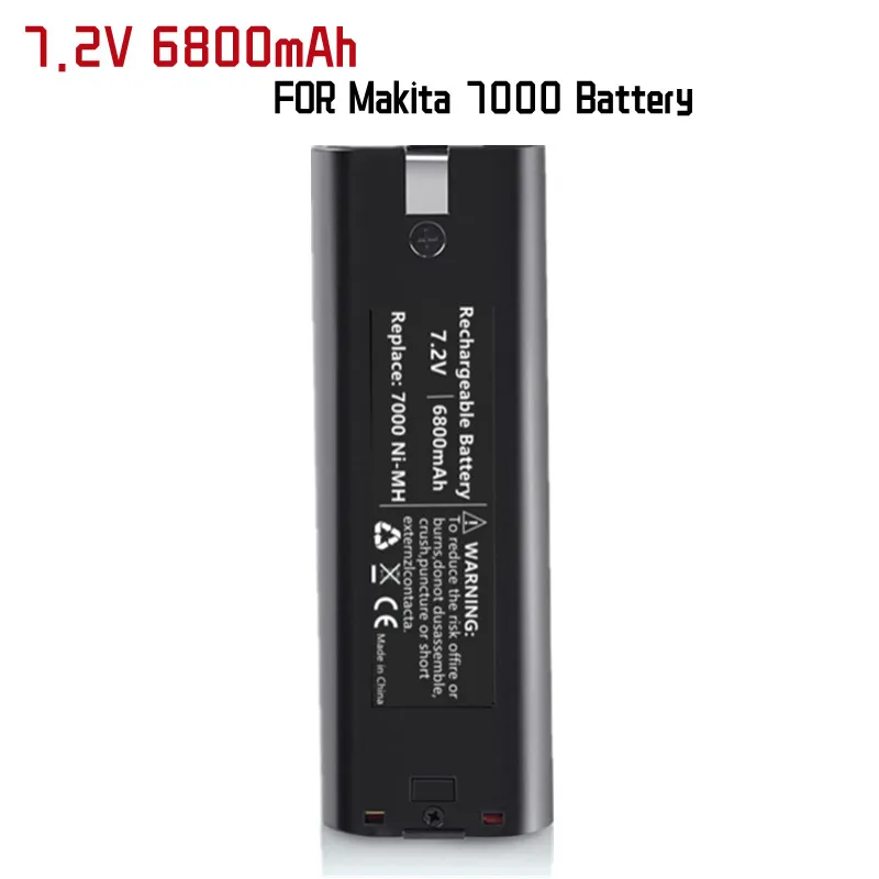 

2Pack 7.2V 6.8Ah Ni-MH Battery Compatible with Makita 7000 7002 7033 191679-9 632002-4 632003-2 6010D 6172D Cordless Tool
