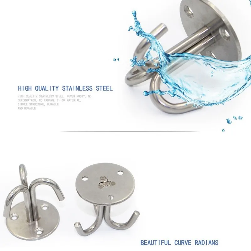 Нержавеющая сталь Три когти Потолочный крюк фиксированный U тип подвесное