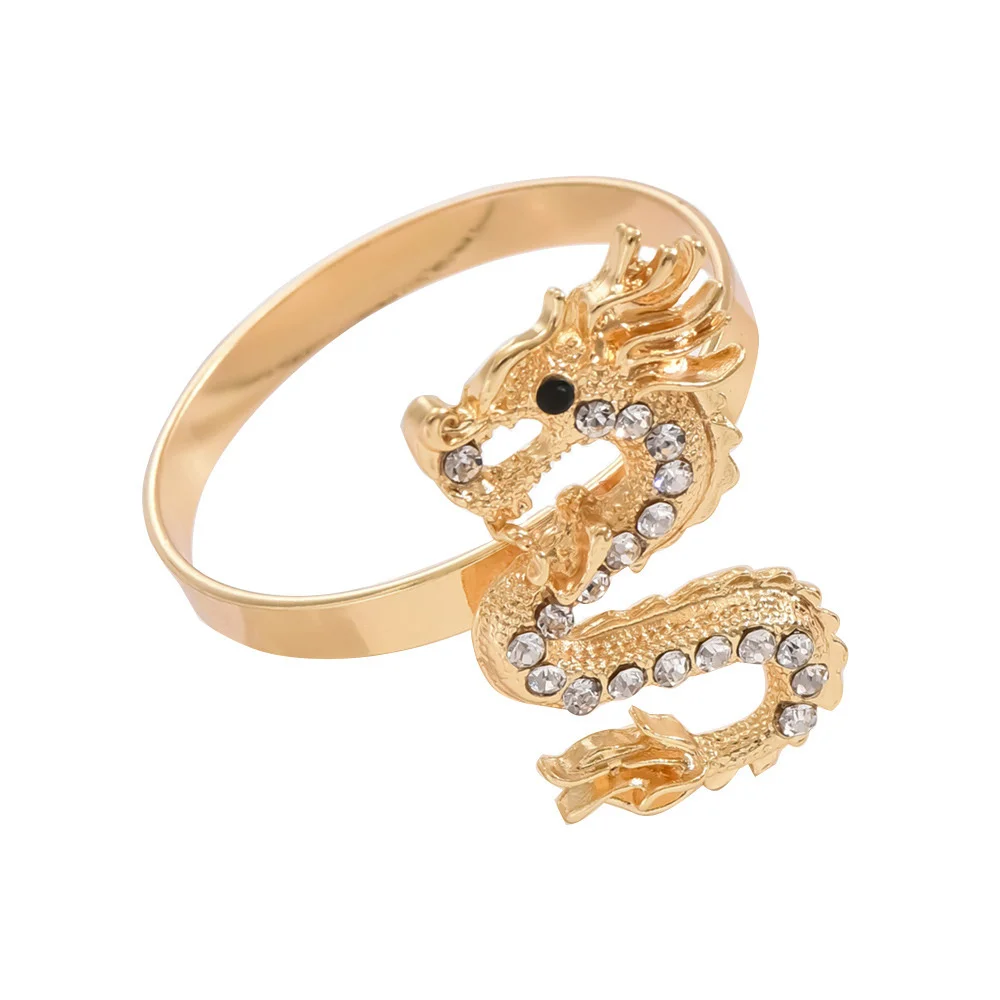 10 шт. новинка набор бриллиантов Xianglong кольцо для салфеток золотистый дракон
