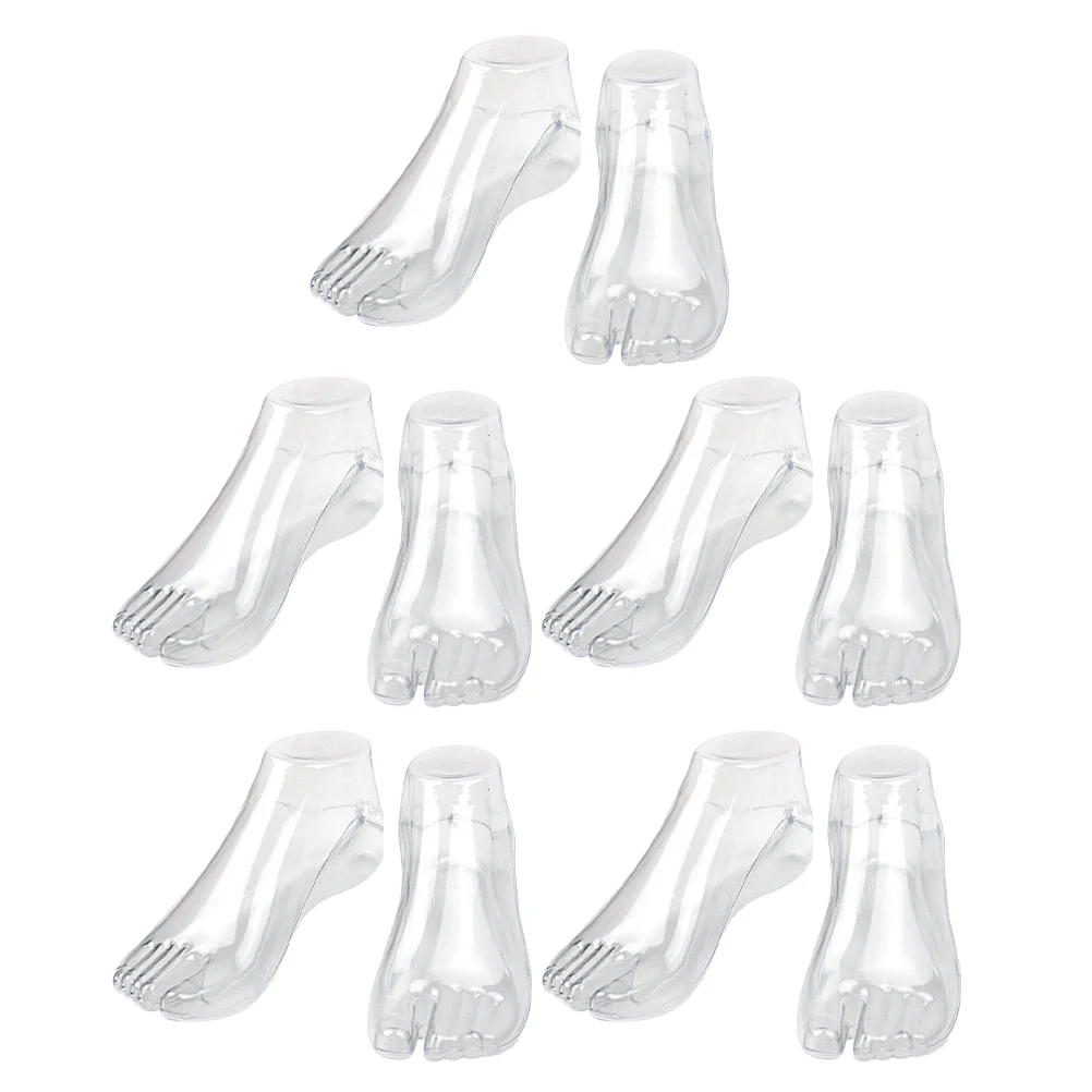 

5 Pairs Plastic Display Stands Shoe Stretcher Fake Feet Model Tool Models Shop Supplies Children Shoes Baby