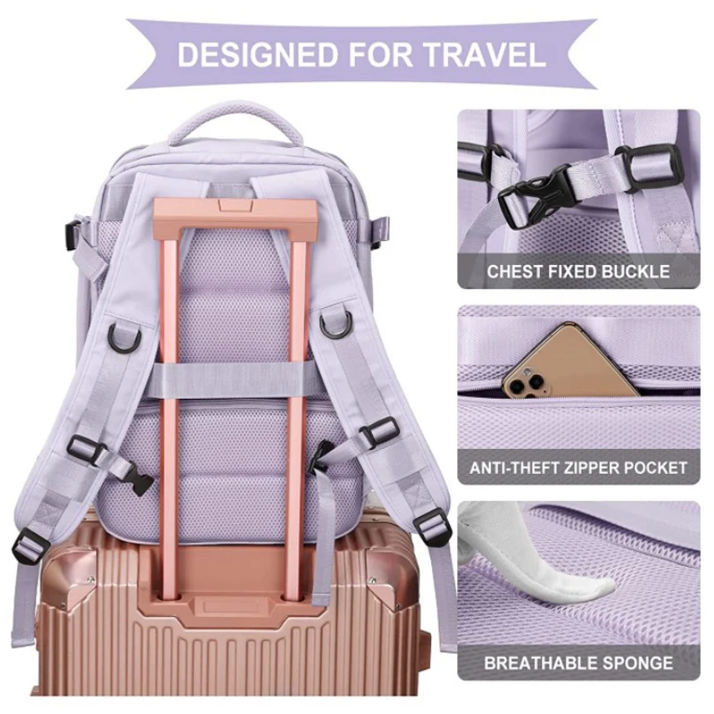 Outdoor Casual Women'S Backpack Large Capacity Travel Business Laptop Bag High Quality Cabin Plane 40x20x30 Briefcase Back Pack