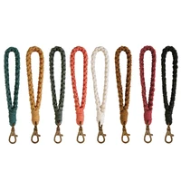 8 pieces macrame keychain wristlet bracelet handcrafted boho accessories wristlet keychain for purse keys