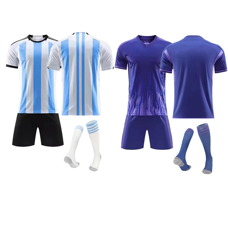 

2022-23Argentine style Customized Jerseys Home Away Sports wear Men's Shirt suit Adult Children's Top Quality T-shirt
