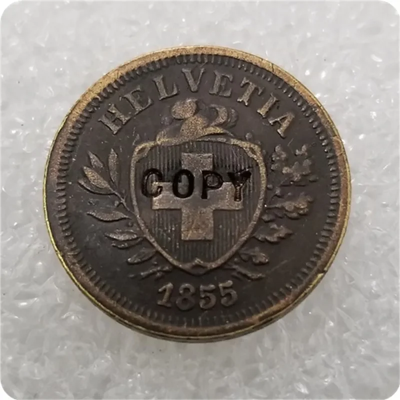 Швейцария: 555 1863 1864 1866 1870 1896 SWISS Монеты 1 CENT КОПИЯ памятные монеты-реплики монет