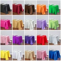 solid color satin table cloth tablecloth table cover overlay for birthday wedding banquet restaurant festival party supply table