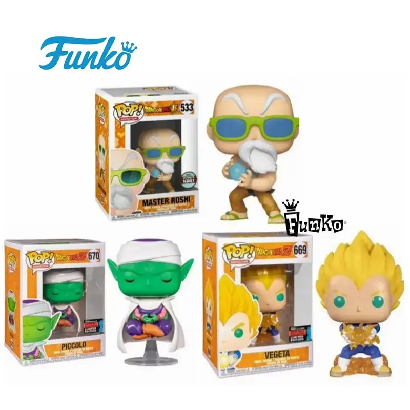 FUNKO Amine Dragon Ball Z NYCC Kame Sennin VEGETA PICCOLO 533 670 669 Фигурка Коллекционная модель игрушки для