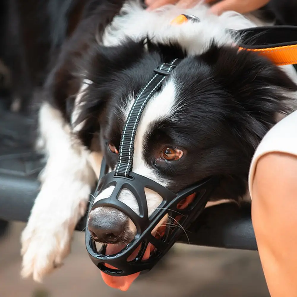 

Black Anti-Eat Adjustable Comfy Anti-Bite Basket Muzzles Anti-Lick Pet Dog Muzzle Breathable