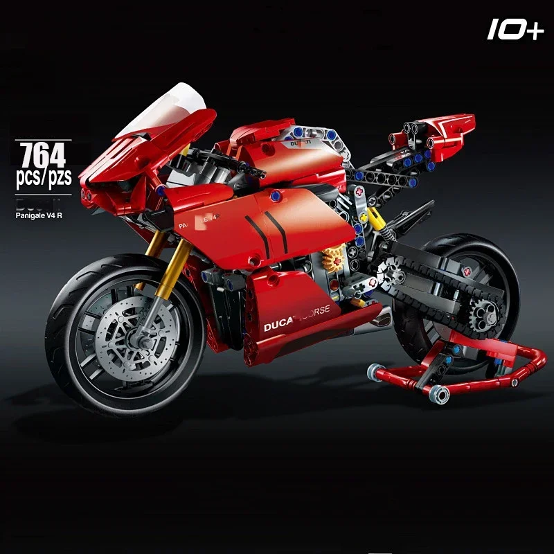 

674 шт., конструктор, Ducatis Panigale V4 R Motorfiets, Строительные кирпичи, игрушки для Jongens, детский сад, игрушки, Рождество