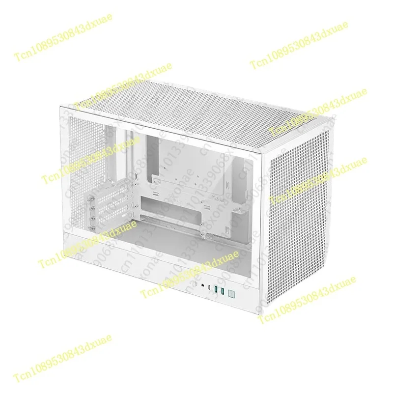 Фото Корпус CH160 ITX с боковой сетчатой панелью и ручкой, для длинных видеокарт, блок питания ATX, Type-C №2
