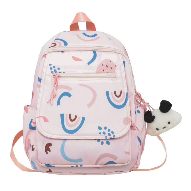 

Trendy Small 2023 New Printing Female Backpacks Kawaii Nylon Fashion Cute Bags For Teenage Girls Women Graffiti