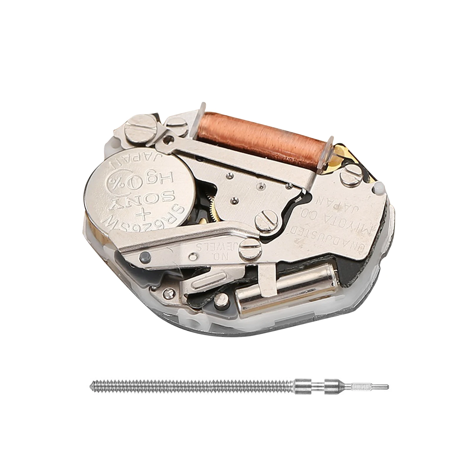 

Запасные части для часов Miyota 2035, металлический кварцевый часовой механизм с аккумулятором для часовщиков