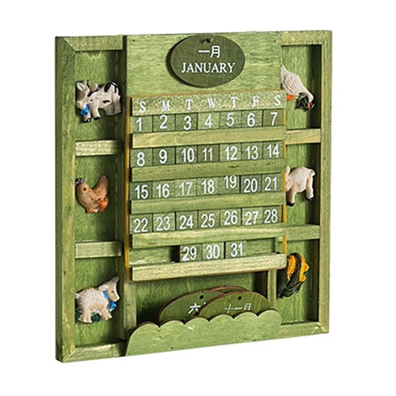 

NEW-Calendar Wall Calendar, Nordic Decoration, Mediterranean Mini Wall Calendar, Wooden Small Calendar, Desktop Decoration