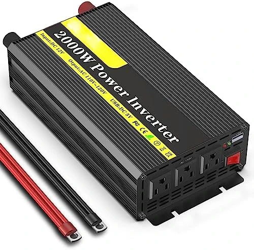 

Power Inverters for Vehicles, Car Power Inverter DC 12v to 110v AC Modified Sine Wave Inverters Converter with 2 AC Outlets and