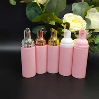 10pcs 60ml bright pink foam bottle soap mousse liquid dispenser plastic foam shampoo lotion bottle foam bottle pink containers