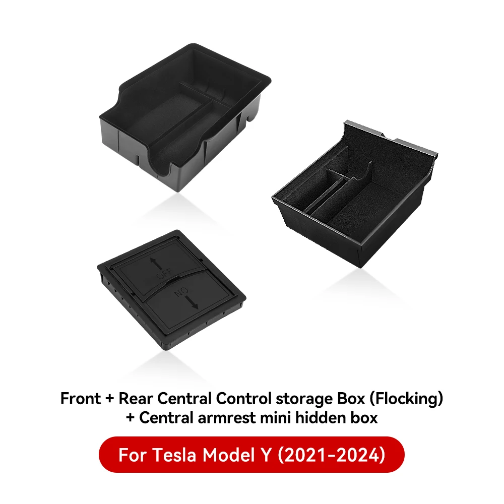 

Для Tesla Model 3 Highland 2025 Model Y 2021-2025 Центральный подлокотник Скрытый ящик для хранения Подстаканник Консоль Органайзер Коробка Аксессуары