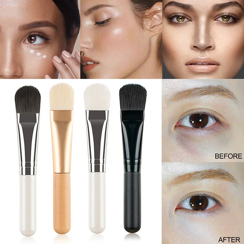 Flat Soft Hair BB Cream Blender Foundation Applicator Face Mask Brush Concealer Brush Beauty Makeup Tool Skin Care Beauty