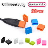 20pcs new usb male anti dust plug stopper for charging extension transfer data line cable usb protector dustproof cover