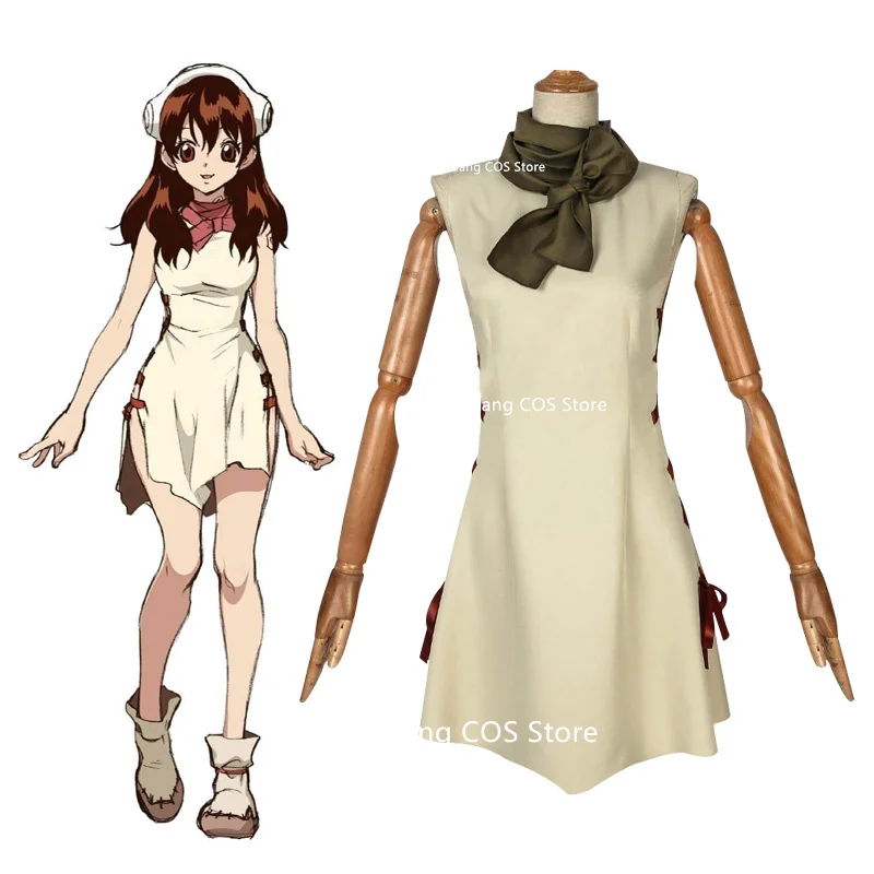 

Anime Dr. Stone Cosplay Yuzuriha Ogawa Dress Uniforms Costume Halloween Carnival Party Dresses