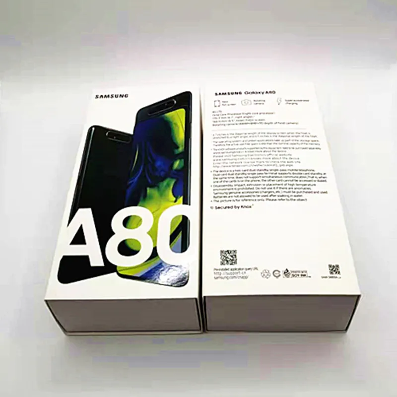 

Genuine Samsung Galaxy A80 Retail Empty Packing Box Total New or with earphone OTG Converter Cable UK/US/EU A80 Charger Black