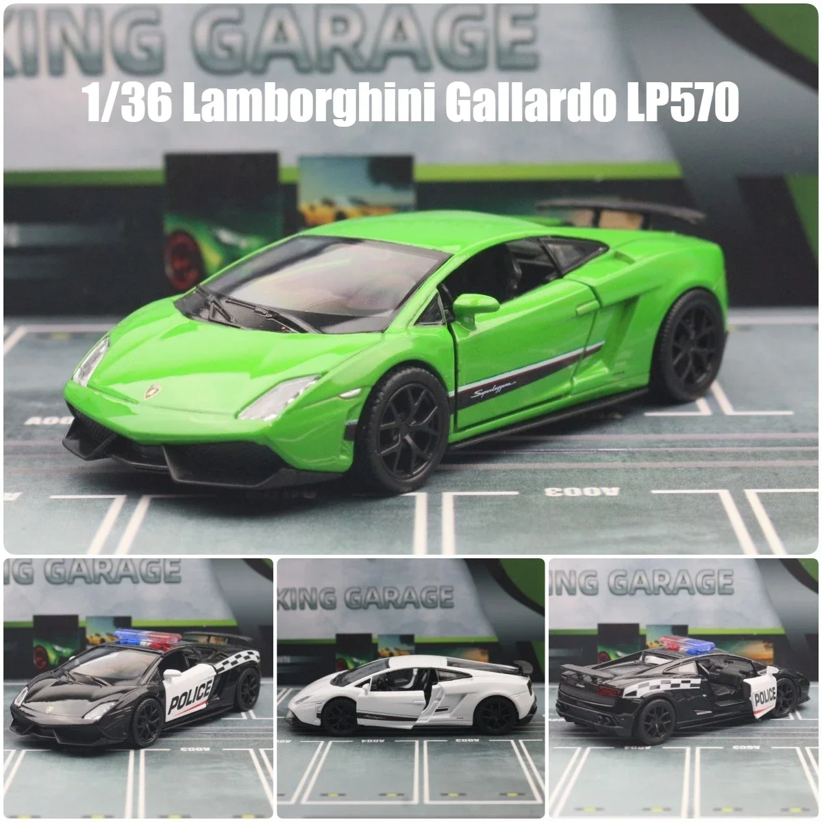 1:36 Lamborghini Gallardo LP570-4 Супер спортивный игрушечный автомобиль RMZ City литый под