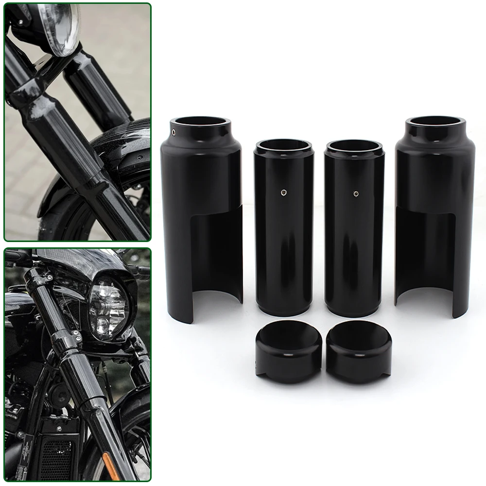 

Motorcycle Accessories Fork Cover Set Tube Cap Kit for Harley Softail Breakout FXBR FXBRS 2018-2021 Black Full Fork Boot Covers