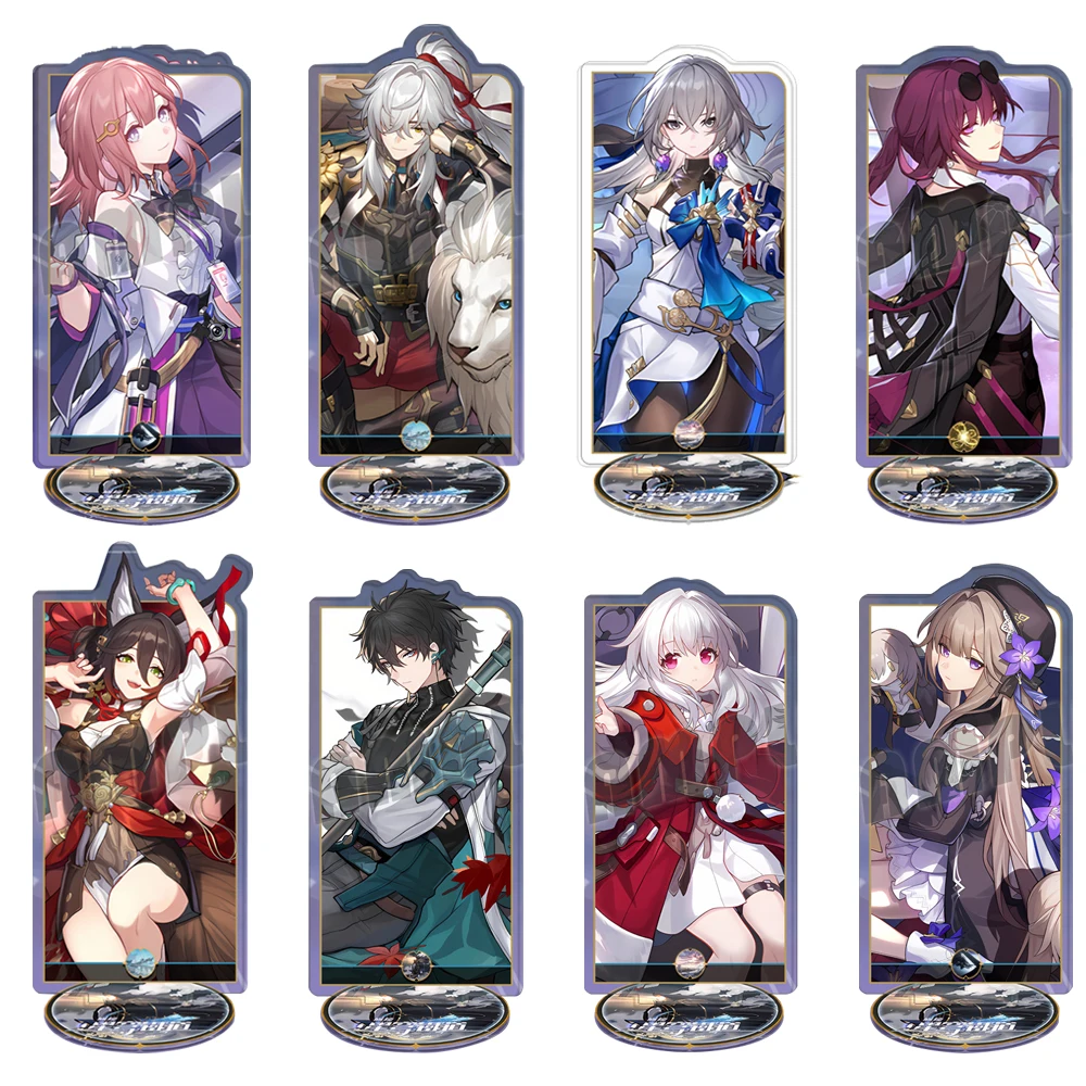 

16CM Honkai Star Rail Figure Stand Model Bronya Danheng Jingyuan Seele Clara Acrylic Desk Decor Standing Sign Figures Fans Gift