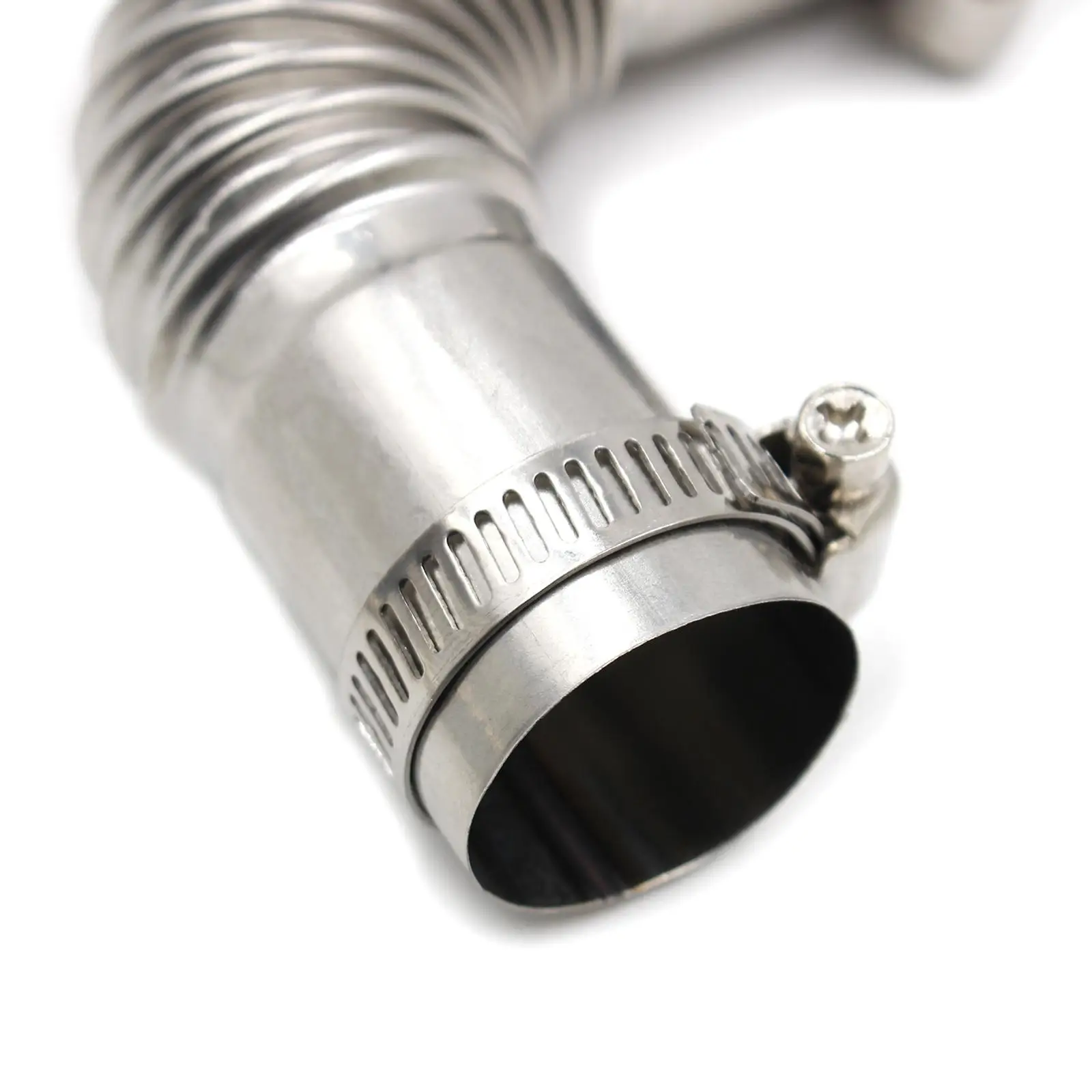 

24mm Exhaust Pipe Tube Elbow Connector 25mm ID Stainless Steel Air Exhaust Pipes Connector for Heater W/ Clamps