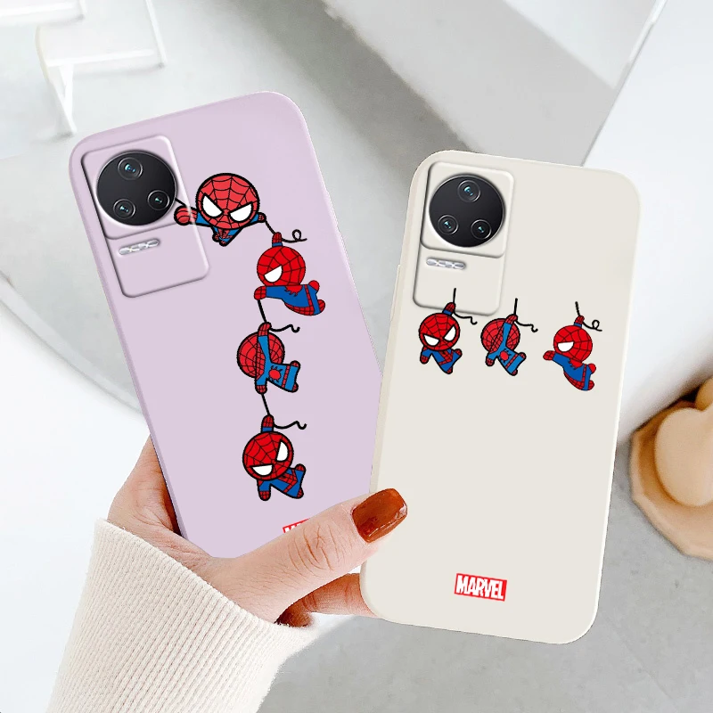 Superhero spiderman cartoon image For Xiaomi Redmi K50 K40 10X 10 9T 9AT 9A 9C 9 8A 8 7 6A 5A Gaming Pro Liquid Rope Phone Case