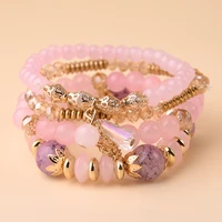 jewelry glass texture multi layered color bracelet for women