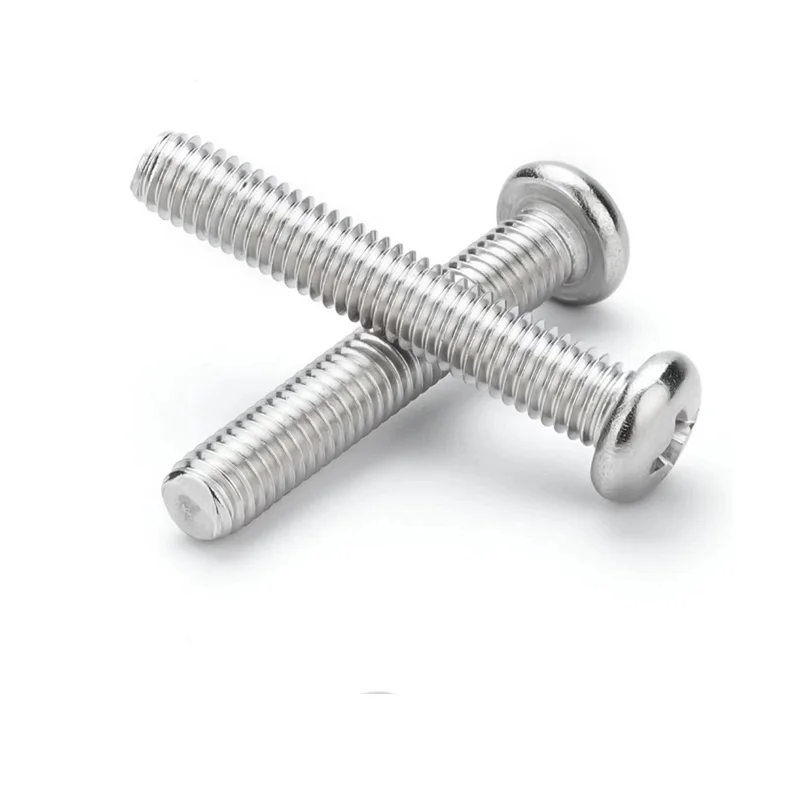 M4 M5 Round Pan Head Screws Cross Philips Self-Tapping Nails Bolts DIN7985 Flat End 304 Stainless Steel Machine Teeth 'Tornillos images - 2