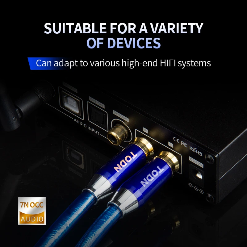 Hi-Fi кабель TODN посеребренный аудиокабель occ RCA аудиосигнал штекер 3 5 мм разъем aux