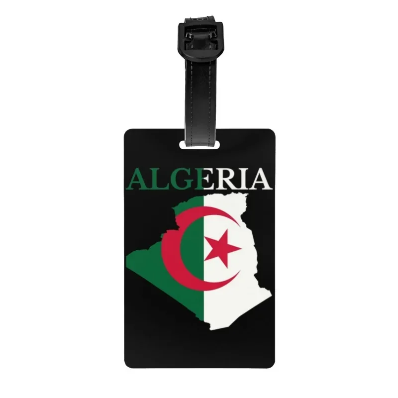 

Пользовательский флаг Алжира карта багажная бирка с именной картой алжирское сердце Личная Обложка идентификационная бирка для путешествий сумка чемодан