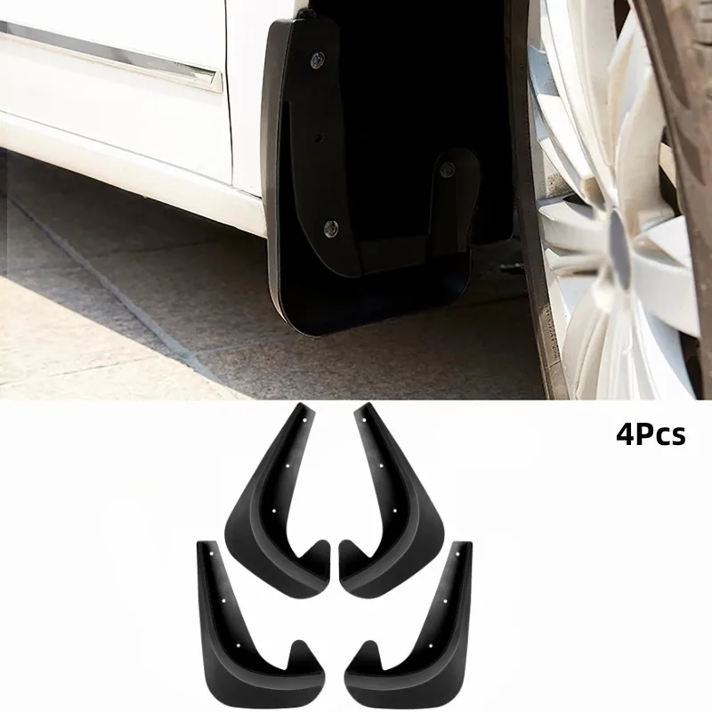 

4Pcs Universal Car Tire Fender Modified Mud Flap Anti-Splash EVA Plastic Splash Mudguards