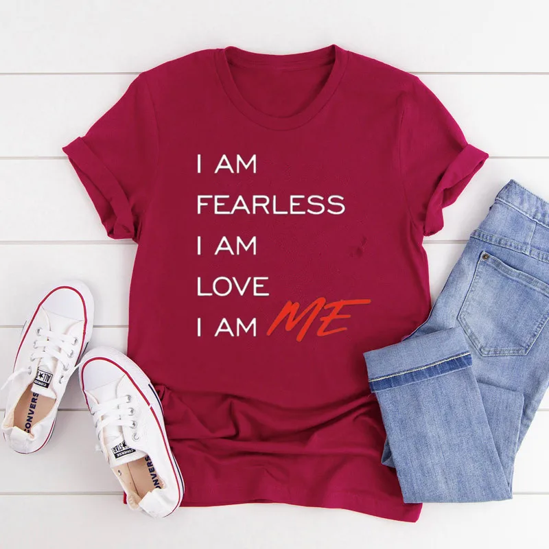 Женская рубашка из натурального хлопка с круглым вырезом и коротким рукавом