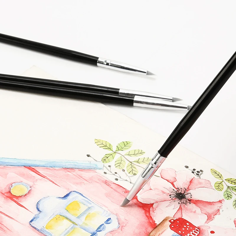 5 упаковок черных стержней и белых силиконовых ручек Резьбовая искусственная