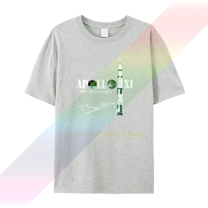 Футболка с подписью Аполлон 11 в честь 50-летия Аполлона Астронавт Базз Алдрин
