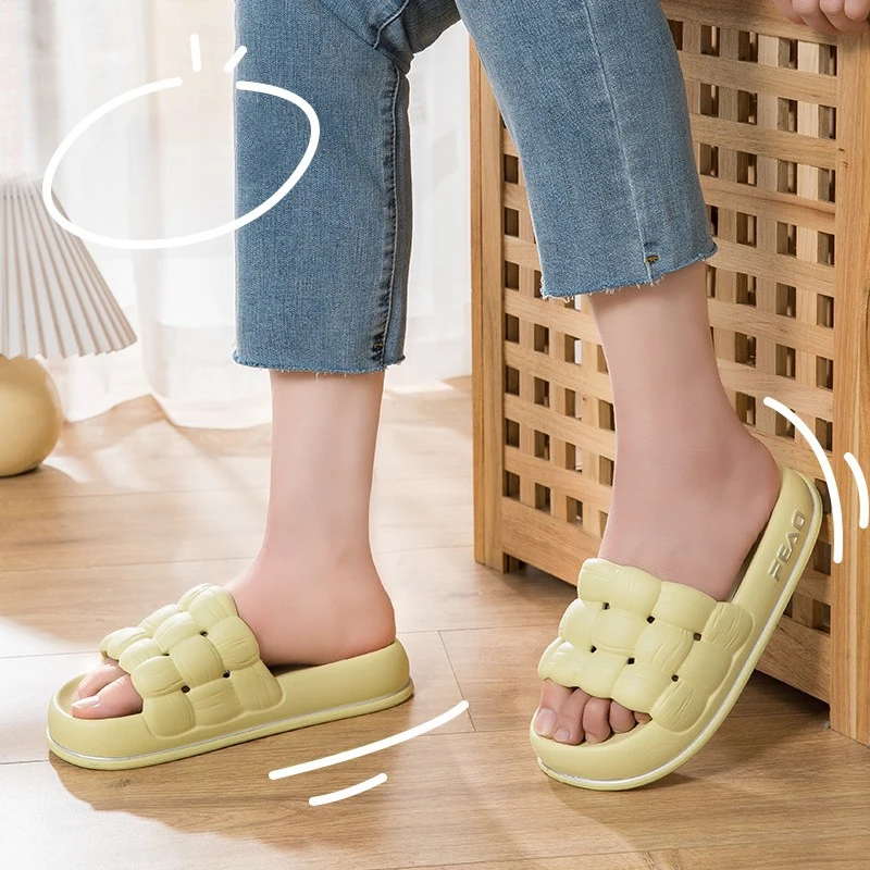 3.5CM Thick Bottom EVA Couple Slippers Outer Wear Beach Ins Style Cool Slippers Female Summer Unisex Increase Height