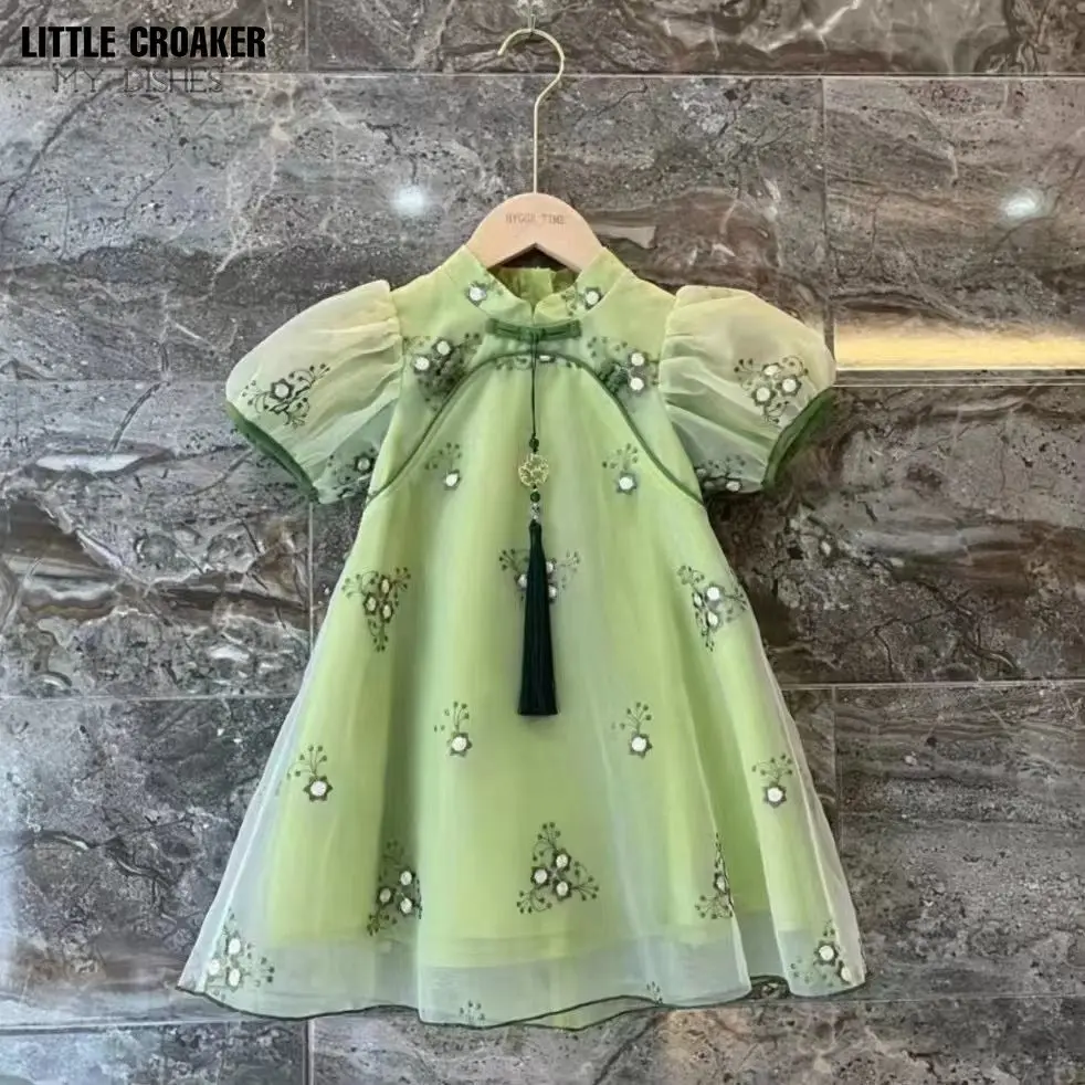

Girls Elegant Dress Girl Floral Clothes Children Clothing Princess Casual Dress for Baby Girl New Style Dress