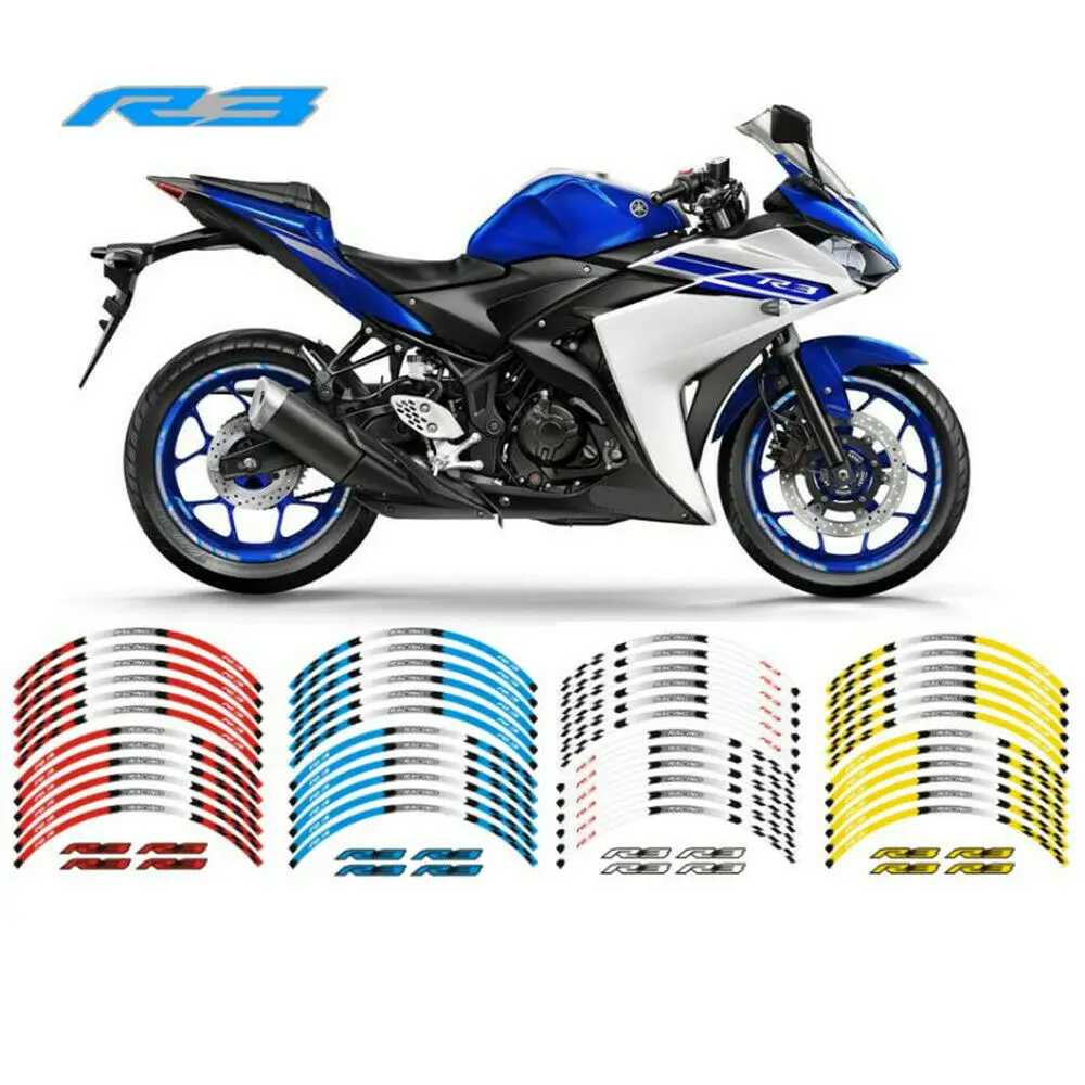 

Наклейки на колесо для YAMAHA YZF R3 YZF-R3 2015-2022 17"