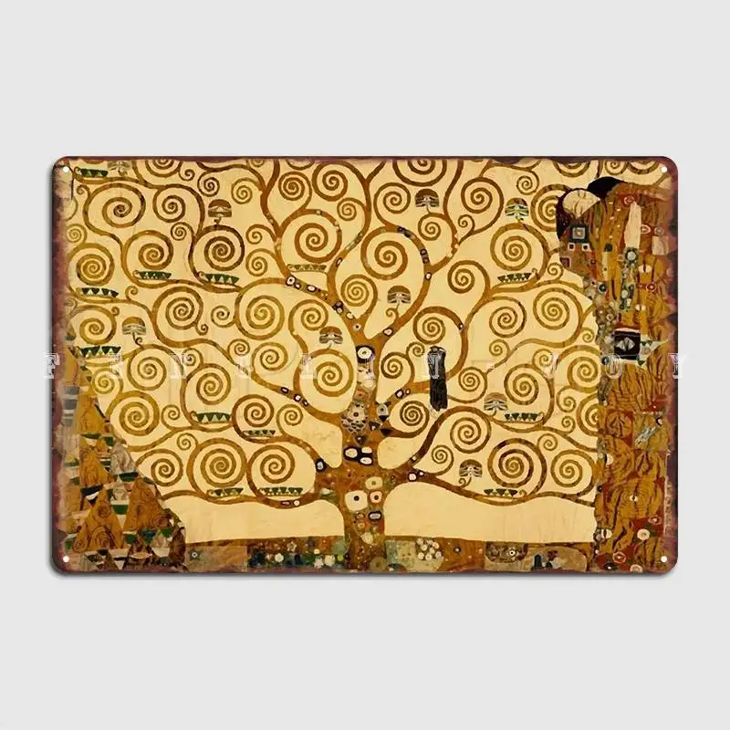 

Friso Stoclet Big Klimt Metal Plaque Poster Club Bar Wall Cave Retro Garage Decoration Tin Sign Posters