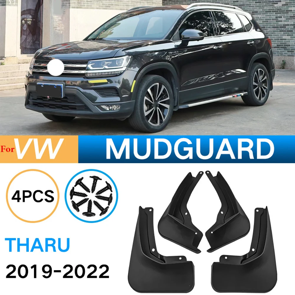 

4X Car Fender Mud Flaps For Volkswagen VW Tharu 2019 2020 2021 2022 Splash Guards MudFlaps Front Rear Mudguards Car Accessories