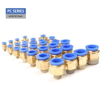 pc pneumatic connector quick connector 4 m5 4 m6 4mm 6mm 8mm 10mm 12mm male thread 14 12 18 38 pipe quick connector