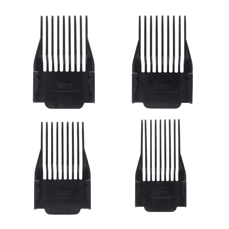 

4 Pcs Pro Electric Hair Clippers Combs Guides Universal Replacement Guards Set