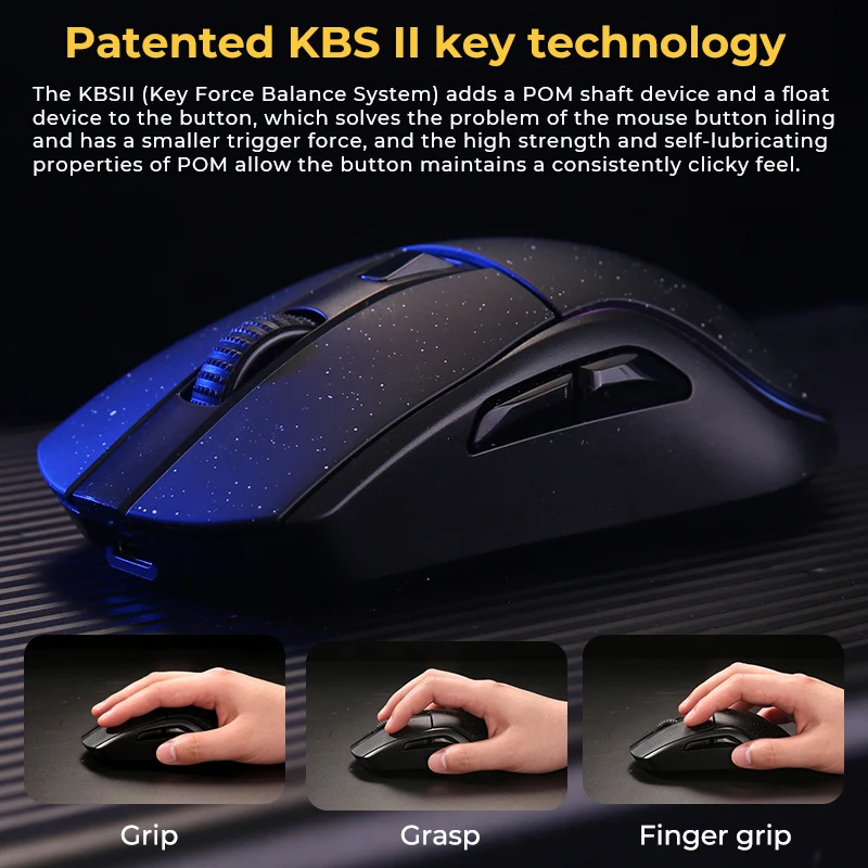 DAREU PC Gaming Mouse Tri-mode Connect Bluetooth Wired 2.4G Wireless Mice with Charging Base KBS Buttons for Laptop Gamer |