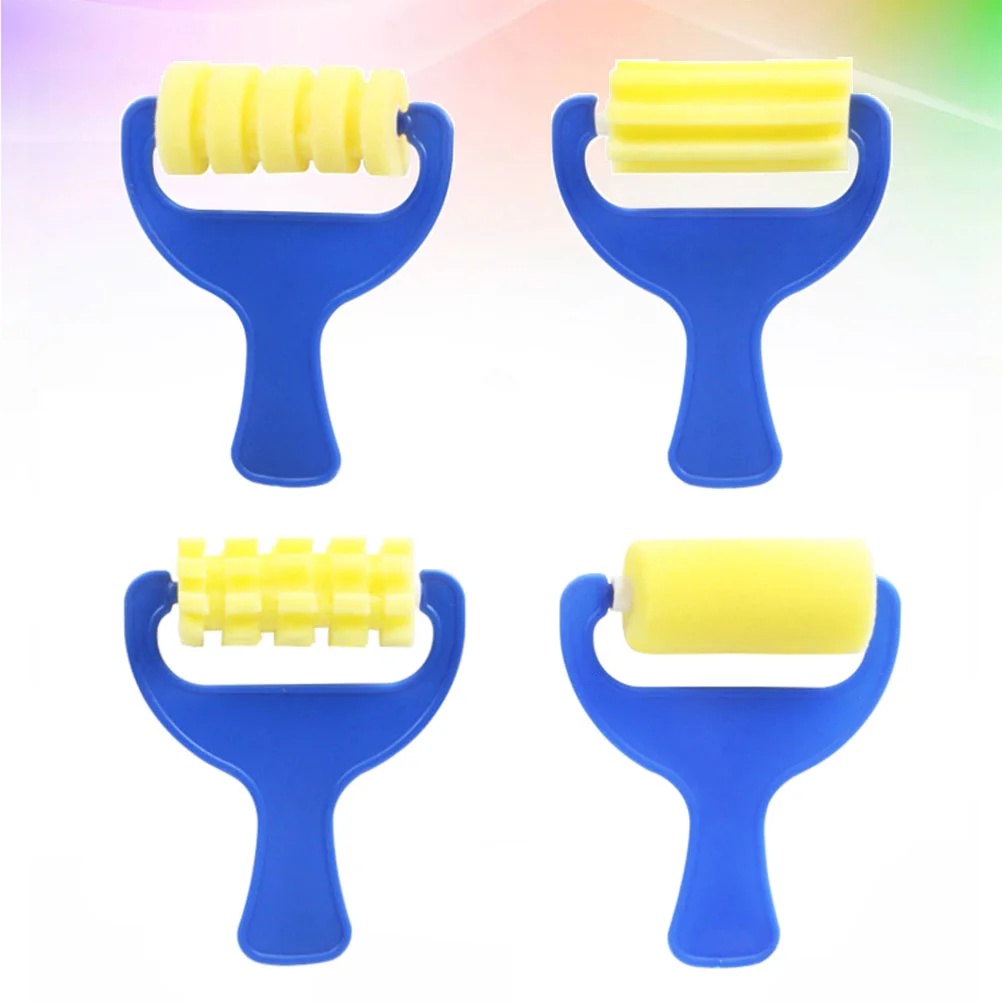 

4pcs Drawing Sponge Brush Creative Funny Graffiti Tool Sponge Stamp Brush for Kids Children Girls Stencil