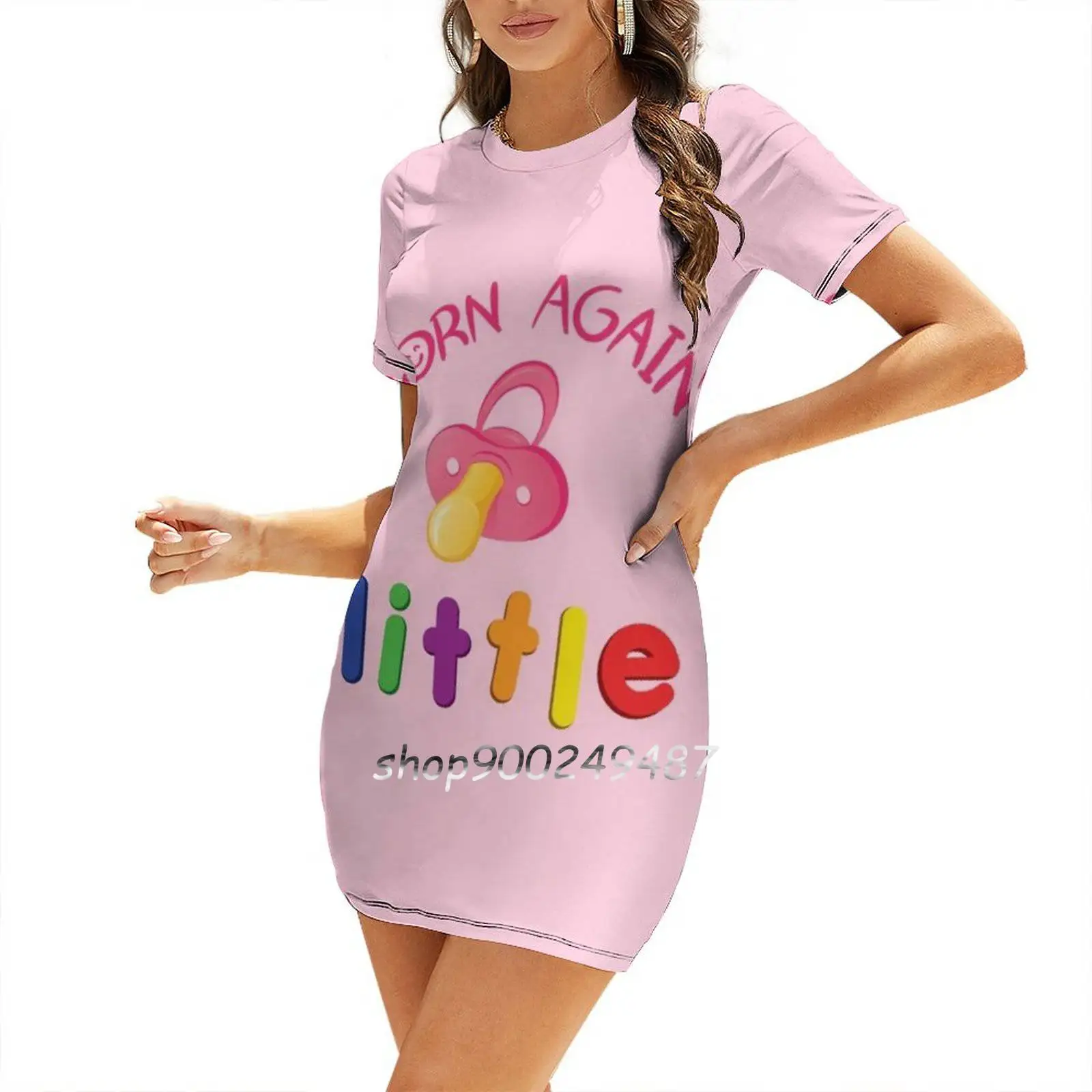 Born Again Little-Pink Paci Вечерние платья Миди Сексуальное платье Женское милое цельное