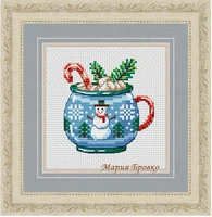 nn xiaoyi cotton self matching cross stitch cross stitch rs cotton comes snowman in christmas cup 18 18
