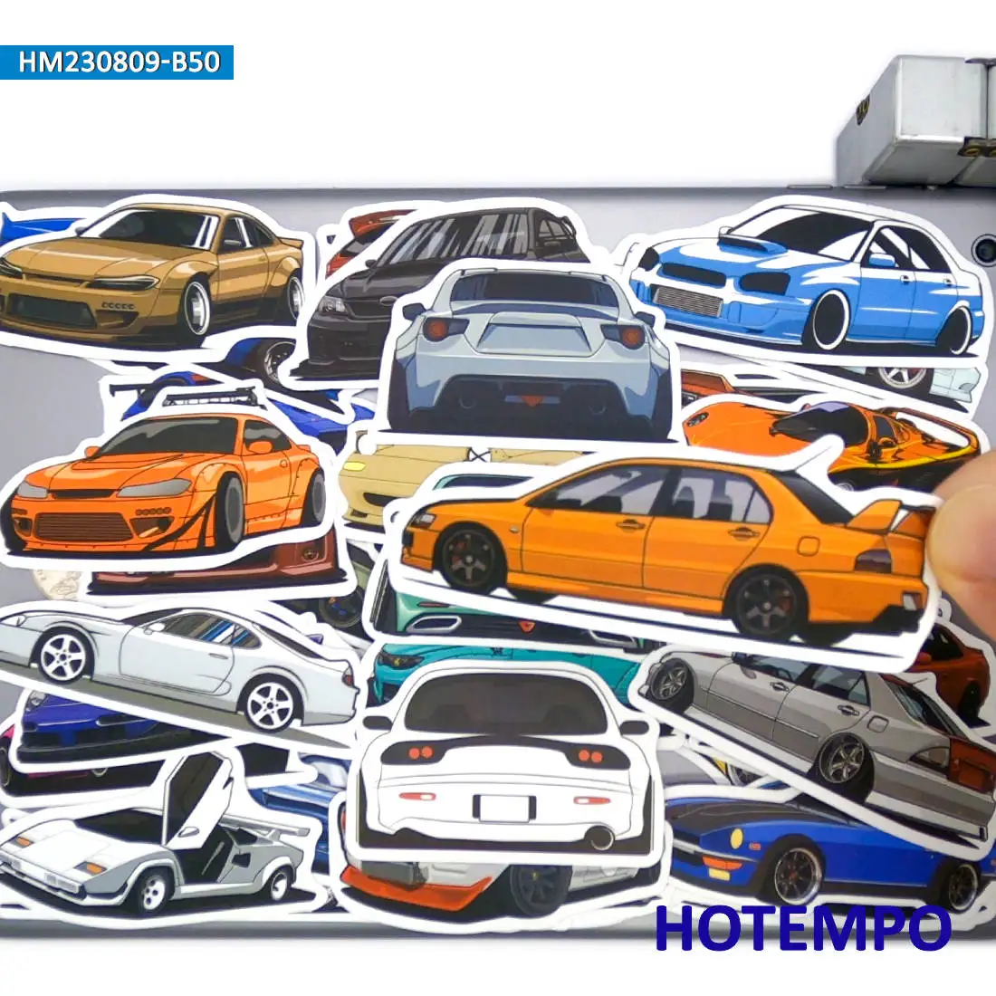 

20/30/50Pieces Mixed Car Supercar Vehicle Cartoon Style Stickers for Kids Scrapbook Luggage Bike Motorcycle Phone Laptop Sticker