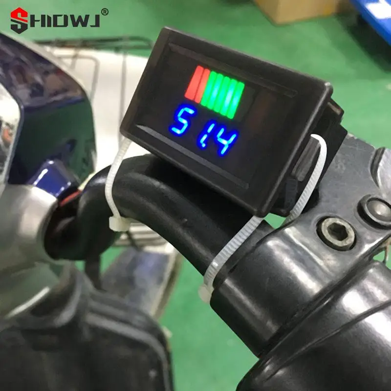 

Car Battery Charge Level Indicator 12V 24V 36V 48V 60V 72V Lithium Battery Capacity Meter Test Display LED Tester Voltmeter