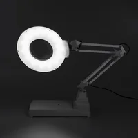 5X 10X 15X 20X foldable table industrial magnifier desktop led magnifying lamp glass with stand